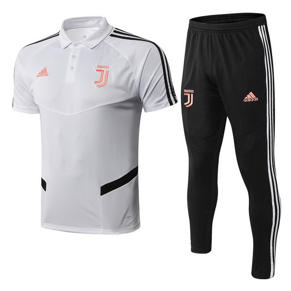 Polo Juventus Komplett Set 2019-20 Weiß Orange Fussballtrikots Günstig